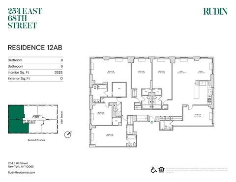 Floor plan for 6 beds, 6 baths, 3323 sqft